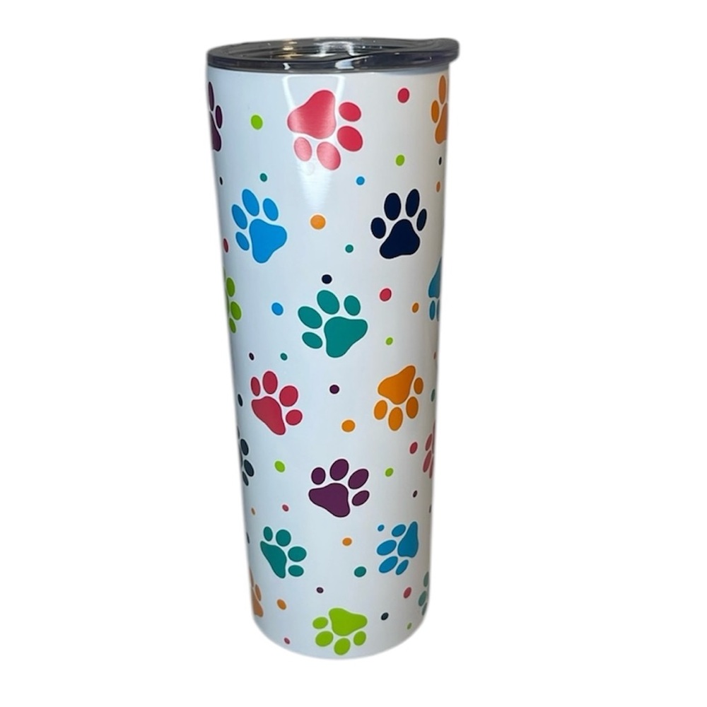 Paw Print 20 Ounce Tumbler with lid